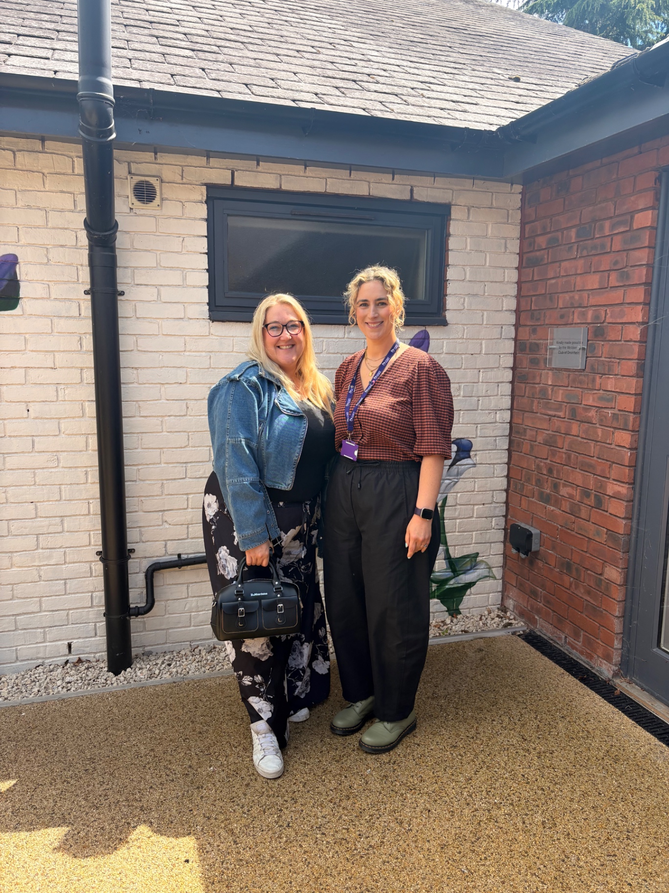 Gemma with the fundraising manager at Ashgate Hospice