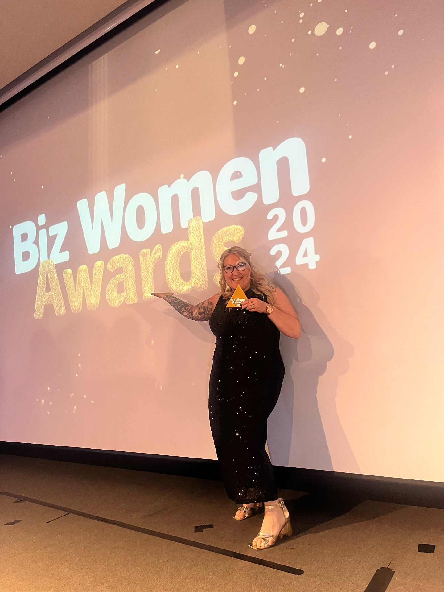 Gemma at the Biz Women Awards 2024 in Manchester
